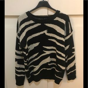 Lucca Couture Comfy Zebra Print Sweater XS